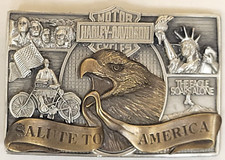HARLEY-DAVIDSON MEDALLION - EMBLEM (SALUTE TO AMERICA - THE EAGLE SOARS ALONE)