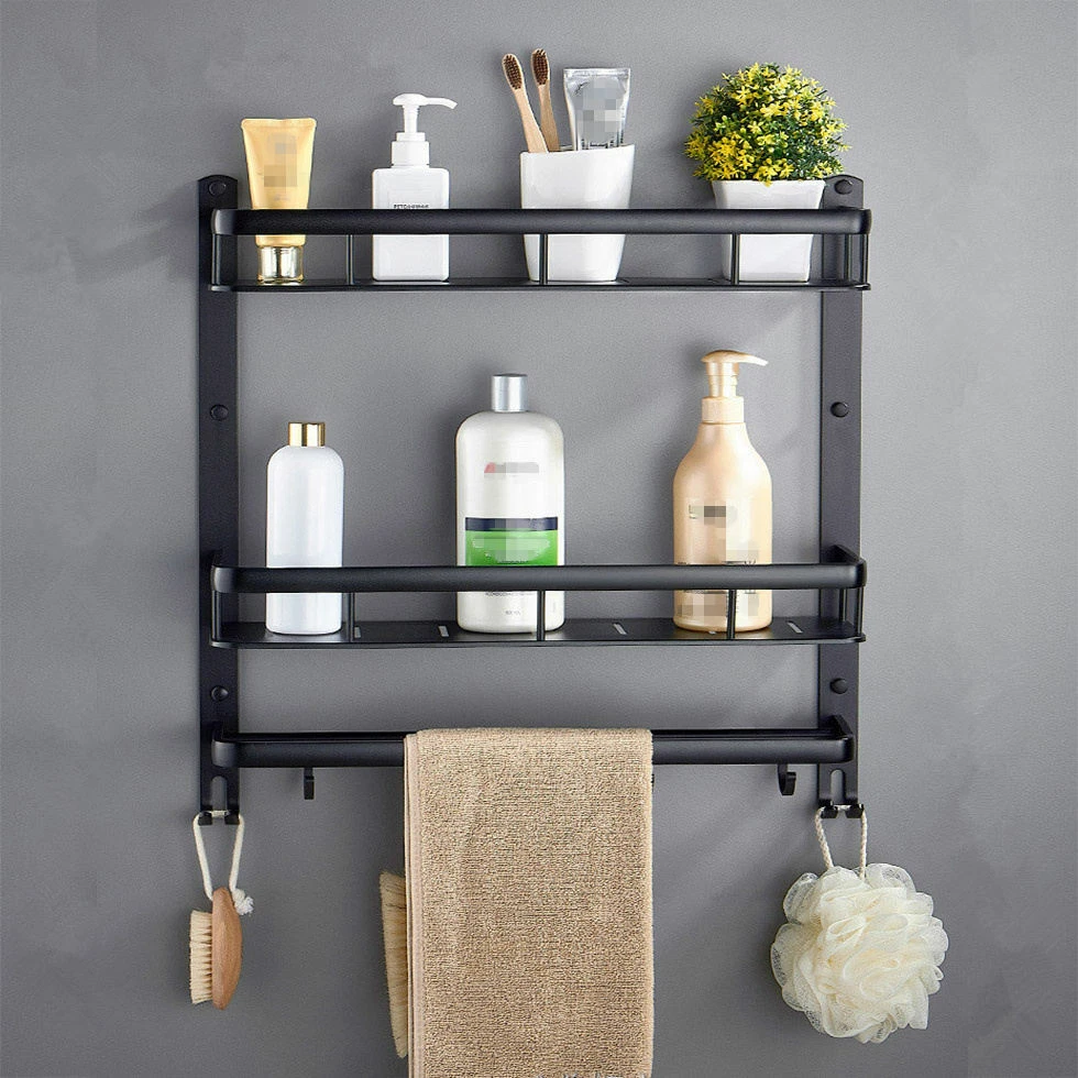 Aluminium Bathroom Shelves Corner Shelf Shower Storage Rack