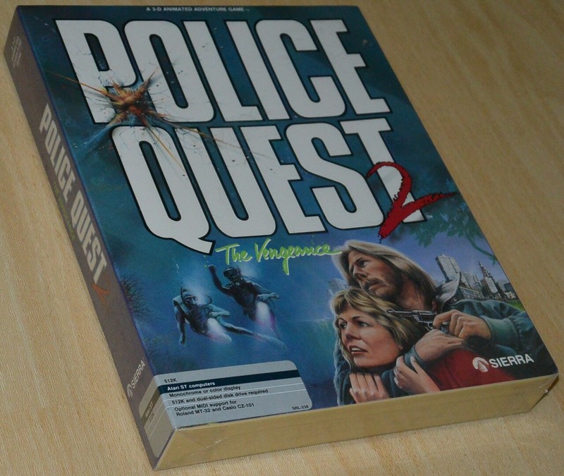 POLICE QUEST 2 ~ Sierra ~ Atari ST ~ BIG boxed ~ NEW/SEALED COLLECTIBLE, english