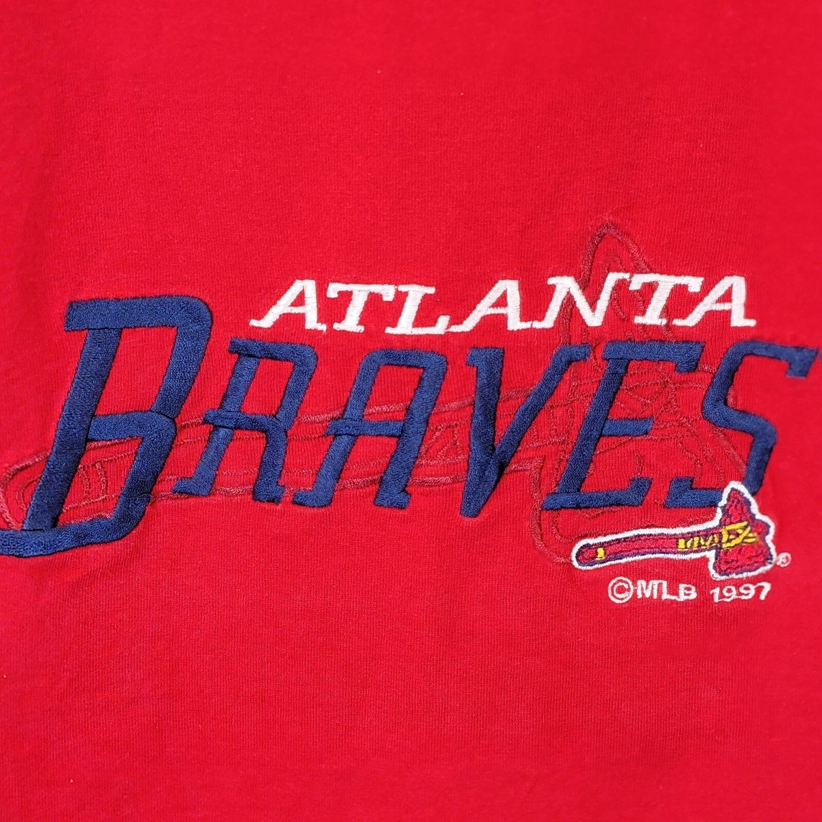 MLB公式 1997年製】BRAVES ベースボールシャツ XL 希少古着