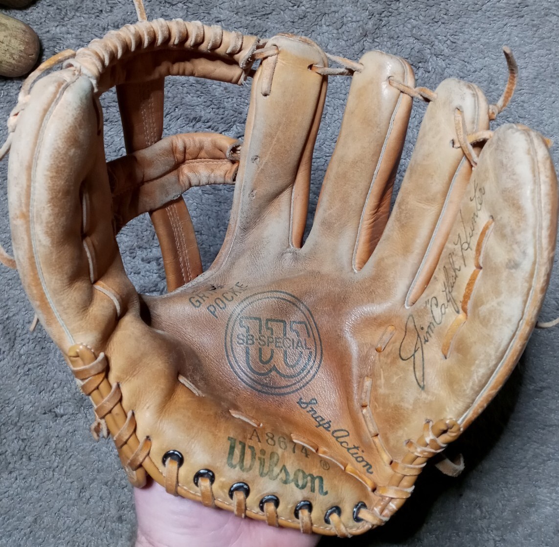 1*9様 ヴィンテージWilson A2005 キャットフィッシュハンター モデ Wilson A2005 USA Pro Model Jim Catfish Hunter Baseball Glove