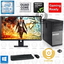 Fortnite GTA COD Gaming PC Desktop Computer QuadCore i5 750TI 16GB 22 in Bundle
