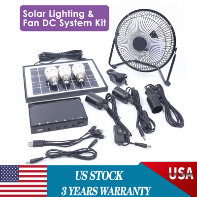 Portable Solar Power Panel Generator Kit Camping Battery Pack Power Station USA