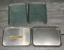 Lot Of 4 Vollrath & Polarware Stainless Steel Medical Trays 13.5 x 9.5”
