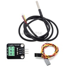 DS18B20 Temperature Sensor Probe WaterProof Plugable Terminal Adapter Module