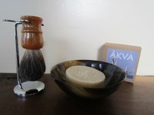 Shaving Bowl, Brush,  Stand wth Natural Soap - Pure Badger Brush