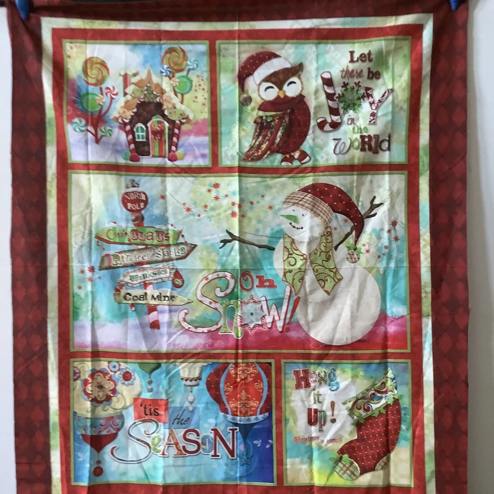 Panel de tela de Navidad Hoffman Oh, Snow Connie Haley de algodón  Foto 2 de 4