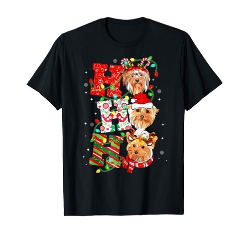 Ho Ho Ho Shih Tzu Cute Dog Lovers Christmas Cotton Black Shirt CM187