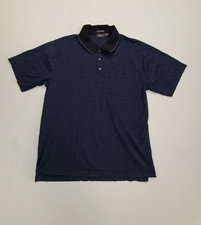 Tasso Elba Polo Shirt Adult Medium Blue Comfort Outdoors Casual Mens