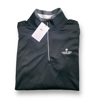 NWT Nike Golf Dri-Fit 1/2 Zip Jacket Black/Gray Warner Bros. Discovery Mens L