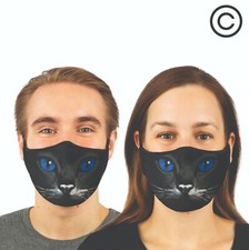 BLUE EYES cat couples matching face masks - couple face mask 2 pcs