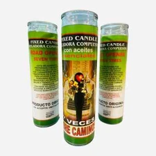 7x Open Road Fixed Candle, 7 Veces Abre Camino Veladora Preparada.