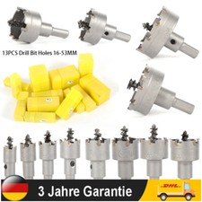 13pcs Lochsäge Bohrkrone Set Edelstahl Hartmetall Für Metall Holz Stahl 16-53mm