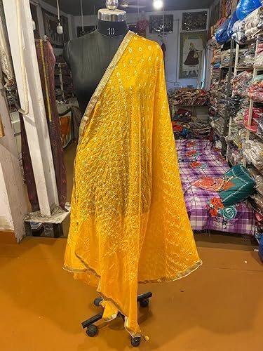 3-50 pz lotto all'ingrosso di seta Dupatta tinta unita, Bandhej Dupatta tapara seta Dupatta - Foto 21 di 23