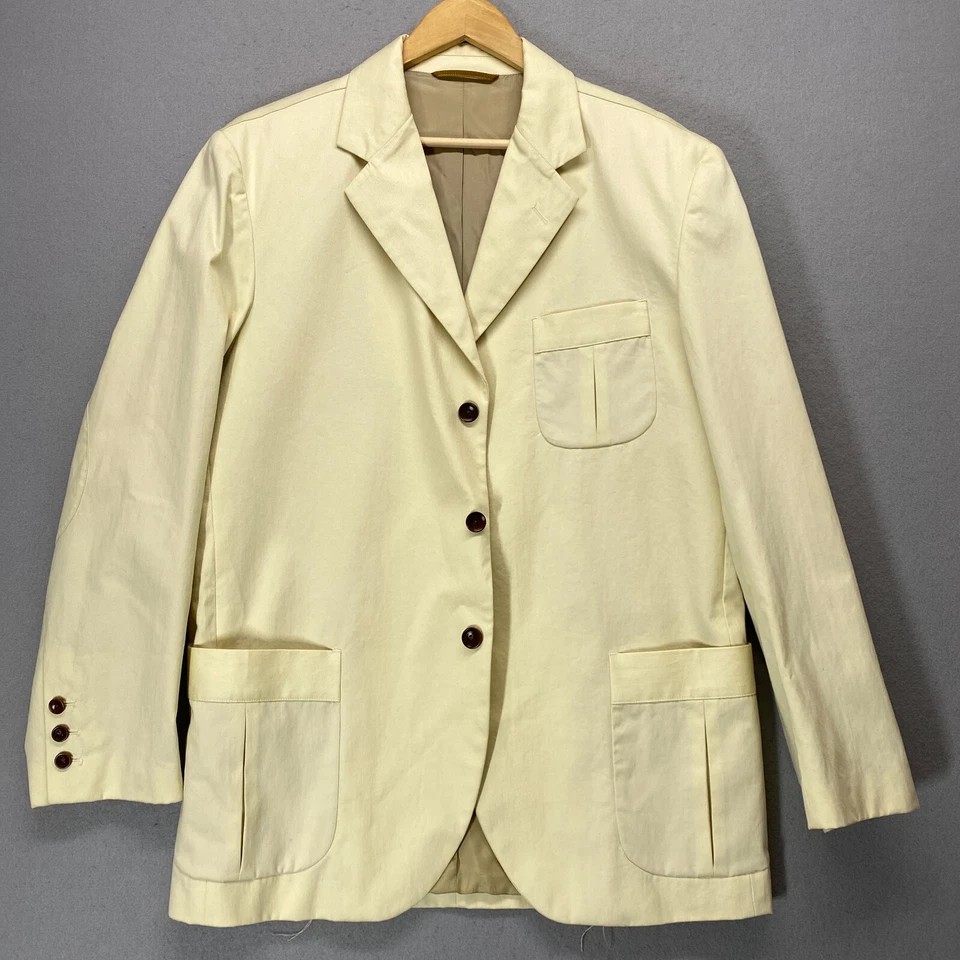 Abrigo deportivo Tommy Bahama para hombre grande de algodón crema Foto 3 de 4