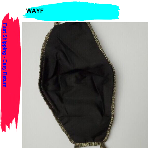 WAYF Women's 3-Pieces Breathable Washable Metallic Face Cover, Color-Gold Lame - Picture 10 of 10