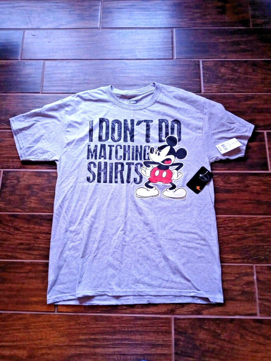 Mickey Mouse Shirt large I Don't Do Matching Shirts 42 44 nwt