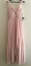 Adrianna Papell Draped Stretch Tulle Formal Evening Gown, Size 2. BLUSH. NWT