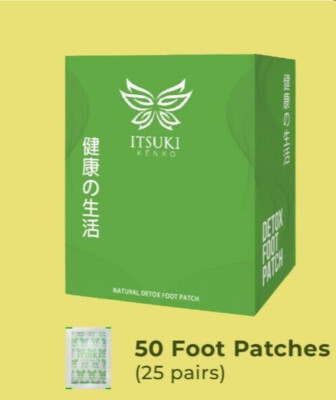 ORIGINAL 50 sachet Health ITSUKI KENKO Cleansing Detox Foot Pads Patch Herbal
