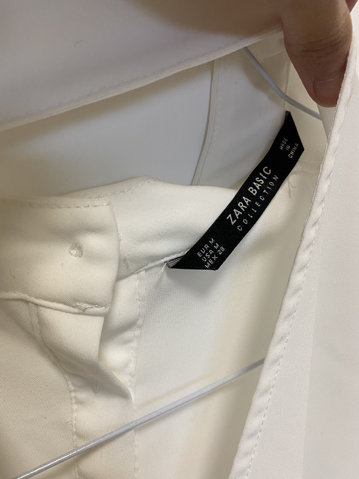 ZARA BASIC COLLECTION WHITE LONG SLEEVE SHIRT - image 3