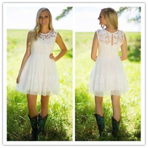 white lace country dress
