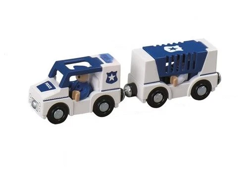 Playtive Eisenbahn Polizei Auto für Schienen Arest Wagen mit Licht und Sounds