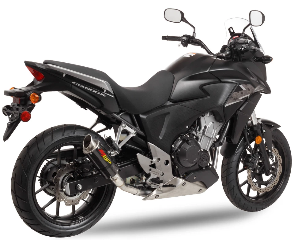 Escape de fibra de carbono 2014-2021 CBR300R MGP Slip On Hotbodies Racing CB300 CB500 Foto 4 de 4