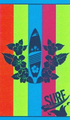 DRAP DE BAIN, SERVIETTE DE PLAGE- SURF 95X175 cm 100% COTON