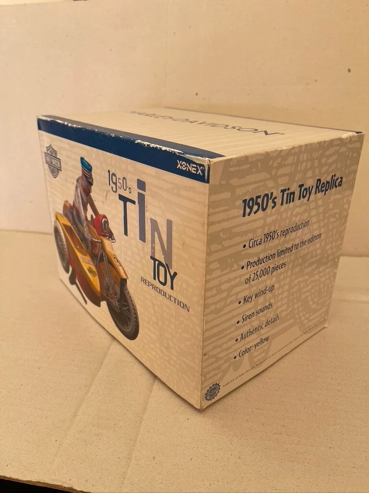 Xonex. Harley-Davidson оловянная игрушка 1950-е мотоцикл и коляска ограниченное издание. 1:18? - Изображение 2 из 4