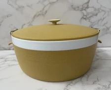 VTG Olympian Therm-O-Ware Serving Bowl Yellow Harvest Gold 10" Locking Lid MCM