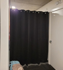 Lower Noise Room Divider Curtain Screen Partitions Blackout Sound Reducing Black