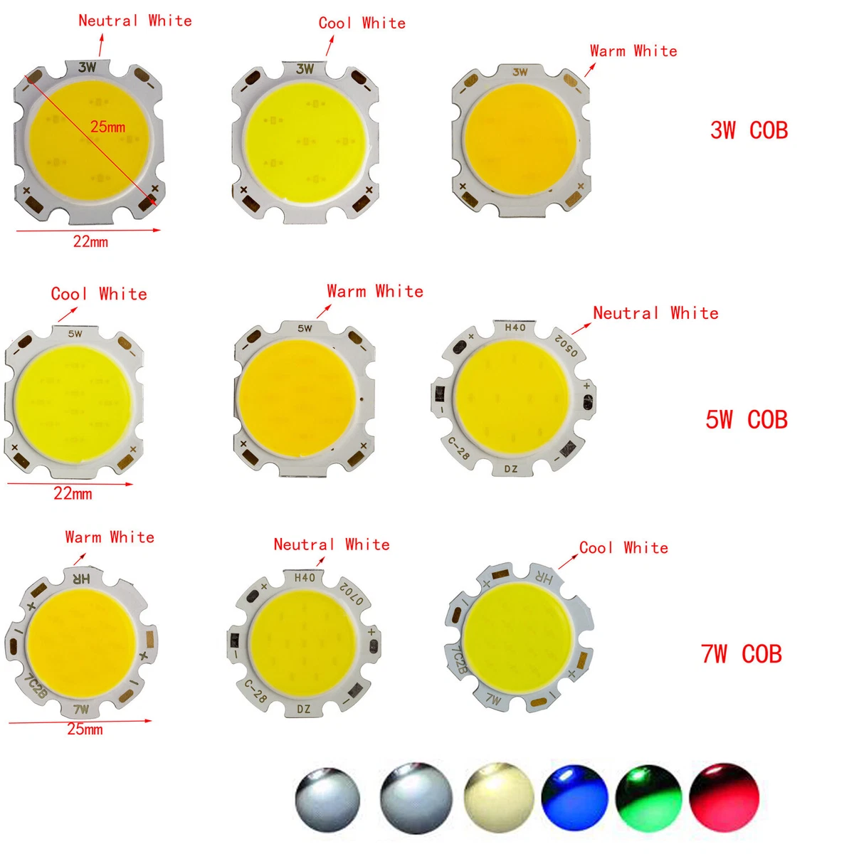 Color Chips / White 1/16