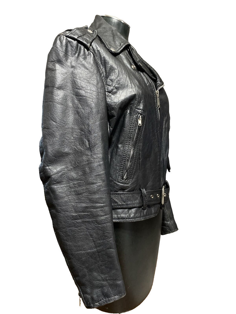 ジャケット TAGLIATORE Women Jackets JPARIGI10B340159096 EN822 BLACK VTG Gino Leathers Motorcycle Leather Jacket Women's 40R