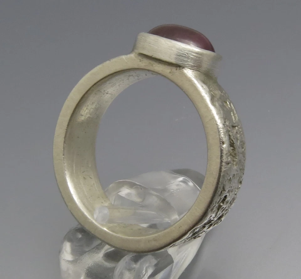 REIF-DESIGN - RUBIN RING - UNIKAT AUS EIGENER GOLDSCHMIEDE - 999 FEINSILBER - Bild 4 von 4