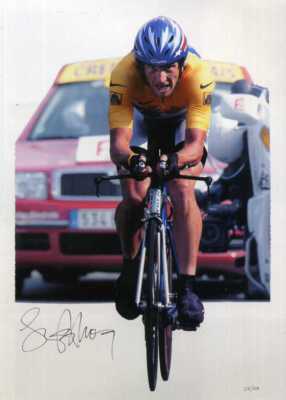 LANCE ARMSTRONG handsigniertes Foto - Ex-Radfahrer Tour de France - Nachdruck