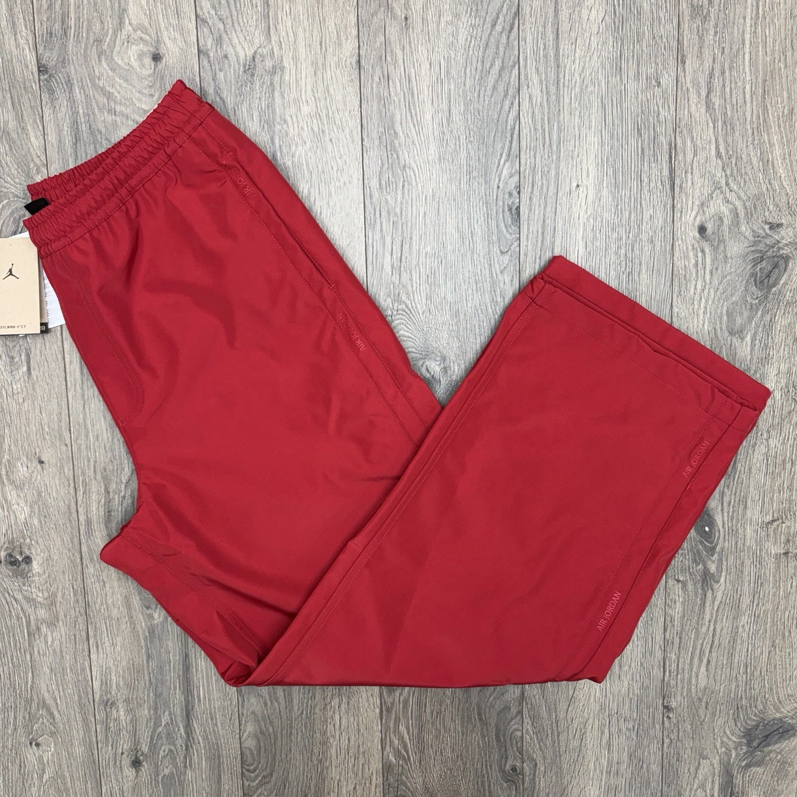 Jordan Track Pants Size Medium Mens Red Storm Fit Wings Loose Fit $110