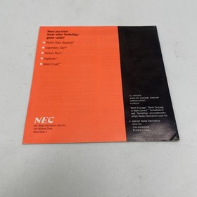 Keith Courage in Alpha Zones (Turbografx-16, 1989) - MANUAL ONLY