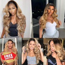 Ombre 1B27 Body Wave Hair Bundles 22-26" Brazilian Virgin 3 Bundles