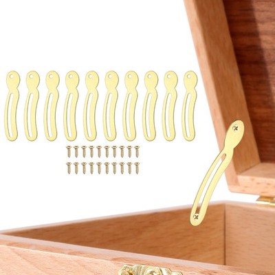 10 Stück Deckelstützen, 2,6'' Messing Deckelhalter für Schrank, goldfarben