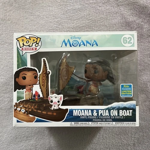 Funko Pop! Rides : Disney Moana & Pua on BOAT #62 Vinyl Figure Exclusive NEW