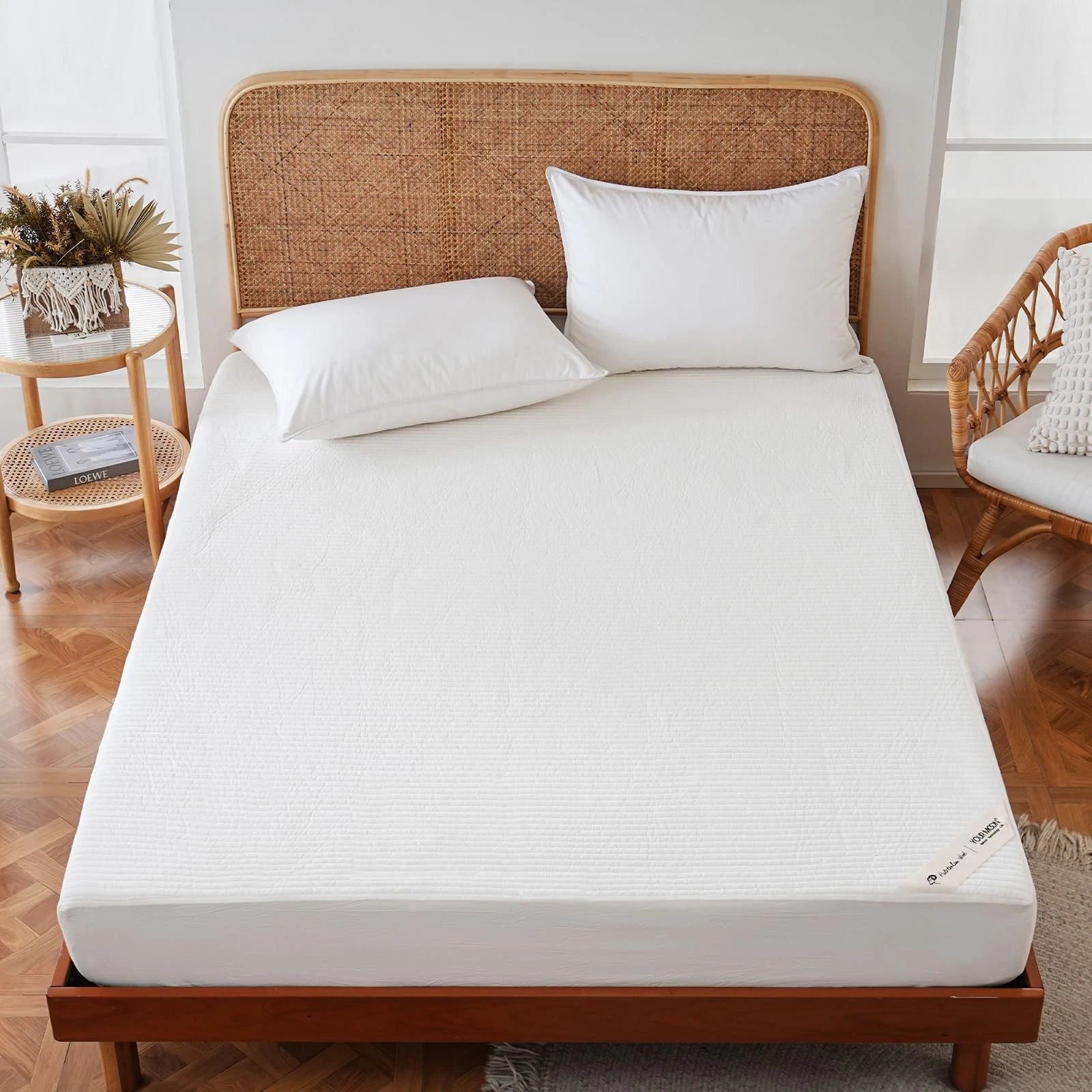Natural Wool Mattress Pad Twin XL – 200GSM Australian Wool Mattress Topper, Q...
