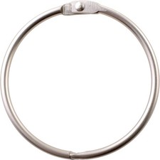 Brushed Nickel Simple Slide Shower Curtain Rings Provide Effortless Gliding on