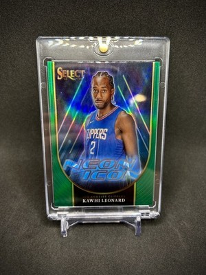 Kawai Leonard 2023-24 Panini Select Neon Icon Green Prizm Los Angeles Clippers