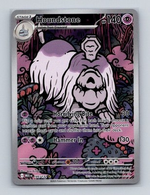 Houndstone 145 2025 Pokemon Mega Evolution Illustration Rare Card NM+ (g)