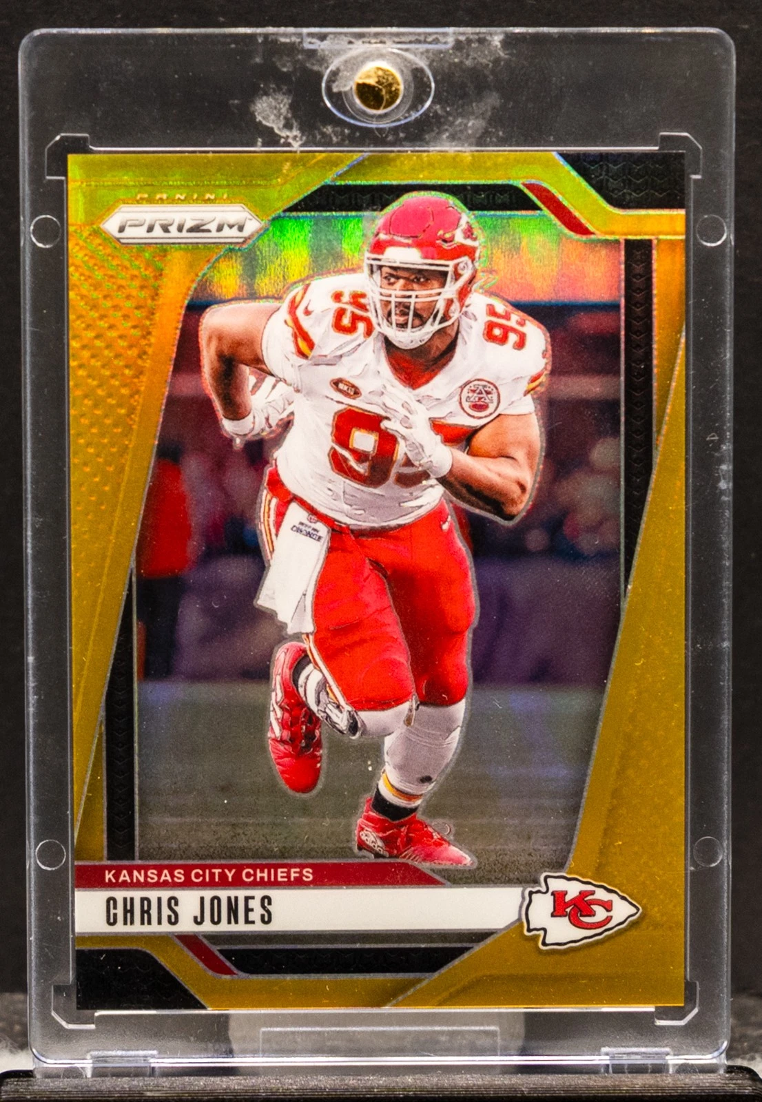 EL.HE4 Chris Jones 2024 Panini Prizm #143 Gold 1/10 Refractor Chiefs