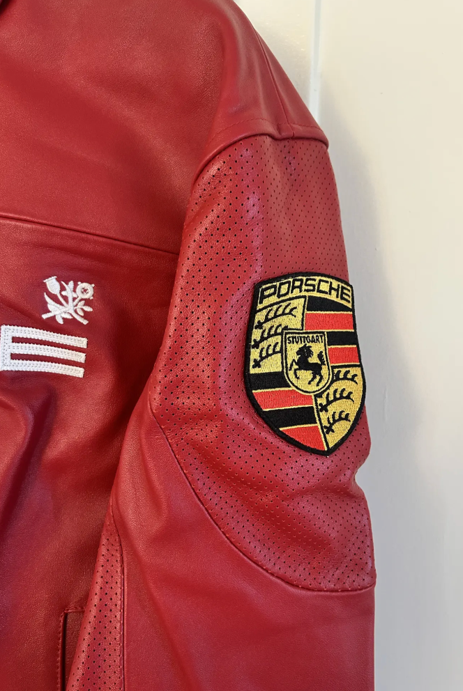 Aime Leon Dore ALD / Porsche 993 Turbo Leather Club Jacket - RED