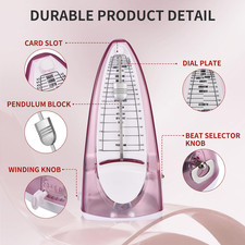 Mechanical Metronome Piano Guitar Bass Violin Drums Loud Sound High Precision