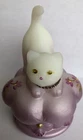 New ListingFENTON Cat Kitten-Lavender/White  Trinket Box/Dish-HP-P Lauderman-HTF-VERY RARE