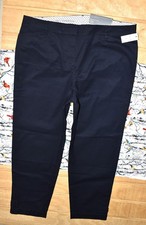 Talbots Perfect Crop Slim Leg Pants Sz 10 Navy Blue New 69.50