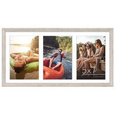 Americanflat 5x7 Picture Frame Collage, Shatter-Resistant Glass - 3 Photos